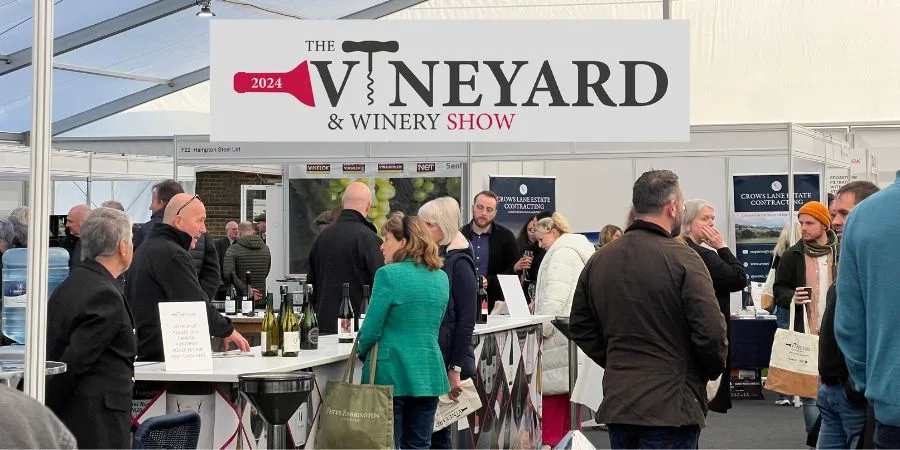 The Vineyard and Winery Show 2024 A busy stand at the 2024 Vineyard and Winery Show in Kent